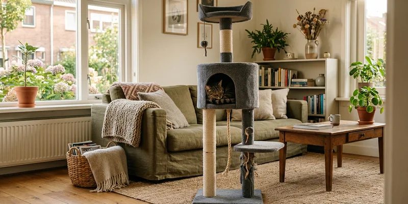 Adori-stijl krabpaal met huisje
