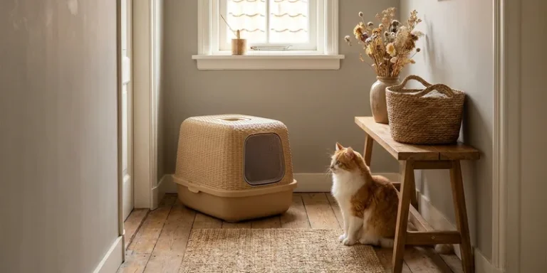 Curver-kattenbak in rotan-look