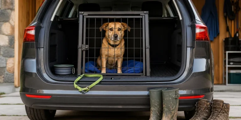 Hondenbench in auto