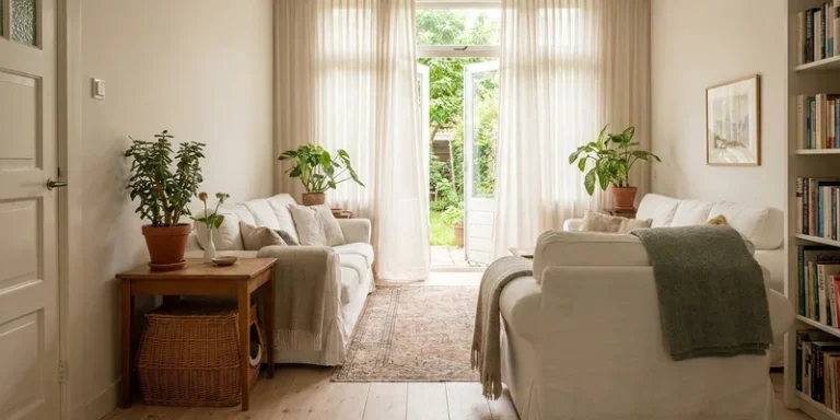 Frisse woonkamer zonder kattenbakgeur