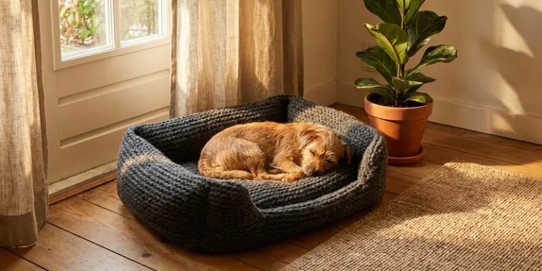 Trixie-stijl hondenmand met hondje