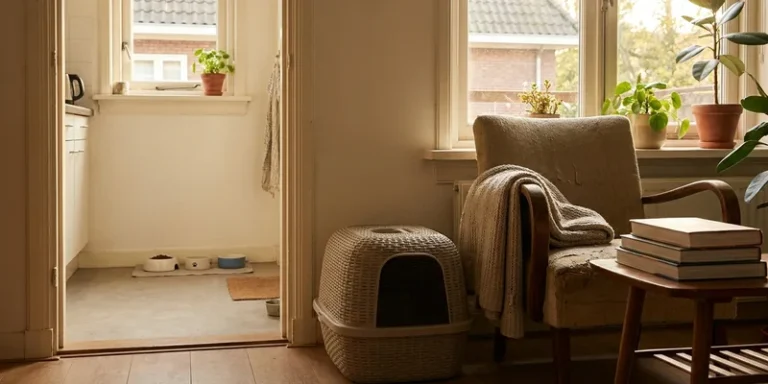 Rustige plek voor de kattenbak